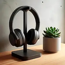 Suporte Premium Para Headset E Headphone De Mesa, Design Minimalista, Compatível Com Fones Gamer, Base Antiderrapante, Impressão 3D, Marca VARENZIA