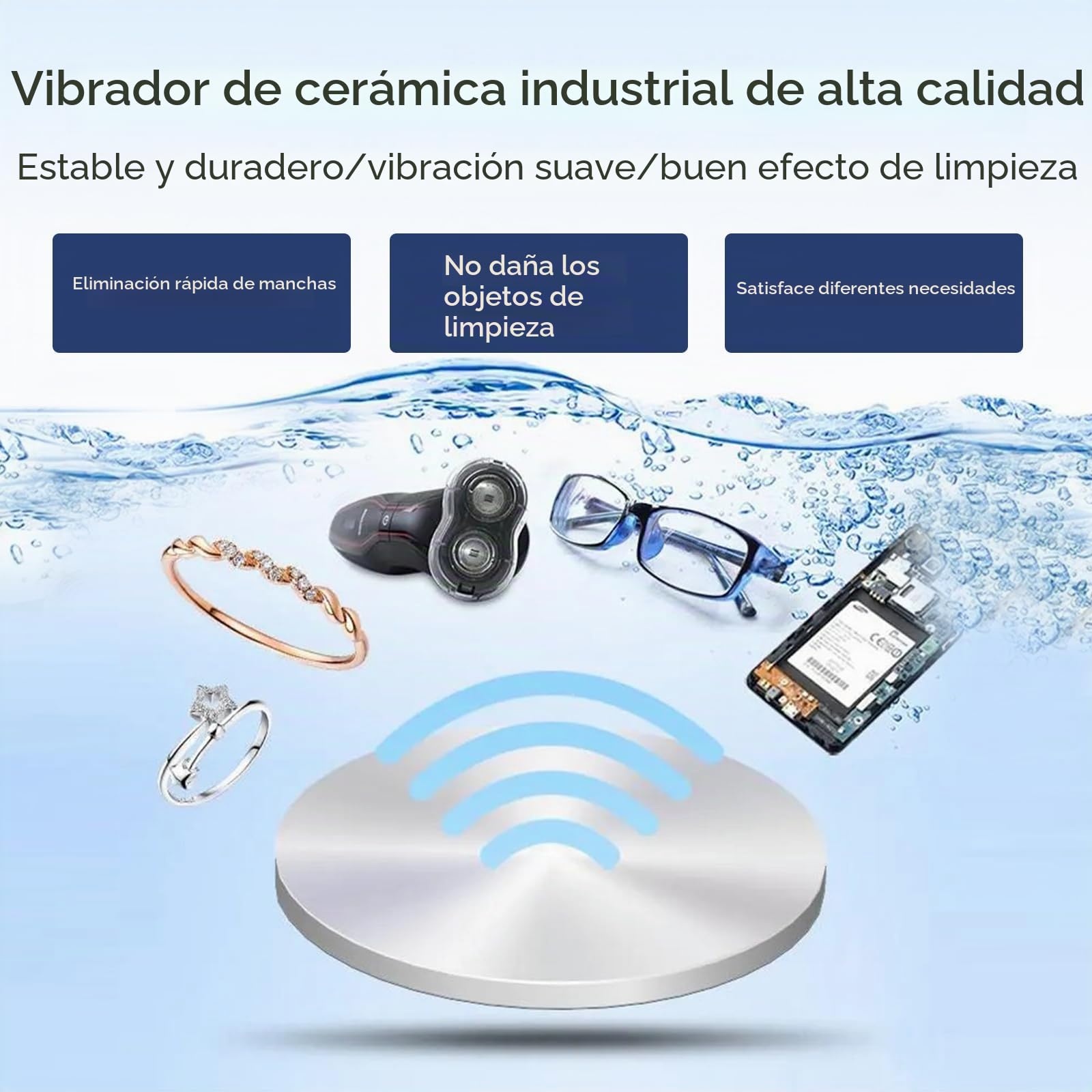 Limpiador Ultrasónico 800ML, 35W Limpiador Ultrasónico Profesional de Acero Inoxidable, Máquina de Limpieza Ultrasónica, con 10 Tabletas de Limpieza, Pantalla LED, para Joyas, Reloj, Gafas