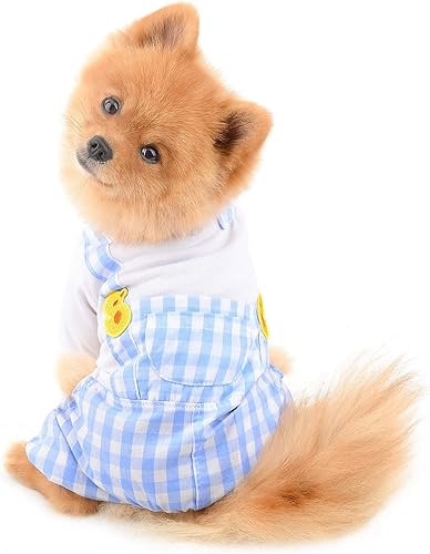 Miniatura 3 de Trajes de perro para perros pequeños, camisas de verano con pantalones a cuadros, overoles de una pieza para gatos, cachorros, ropa de chihuahua,