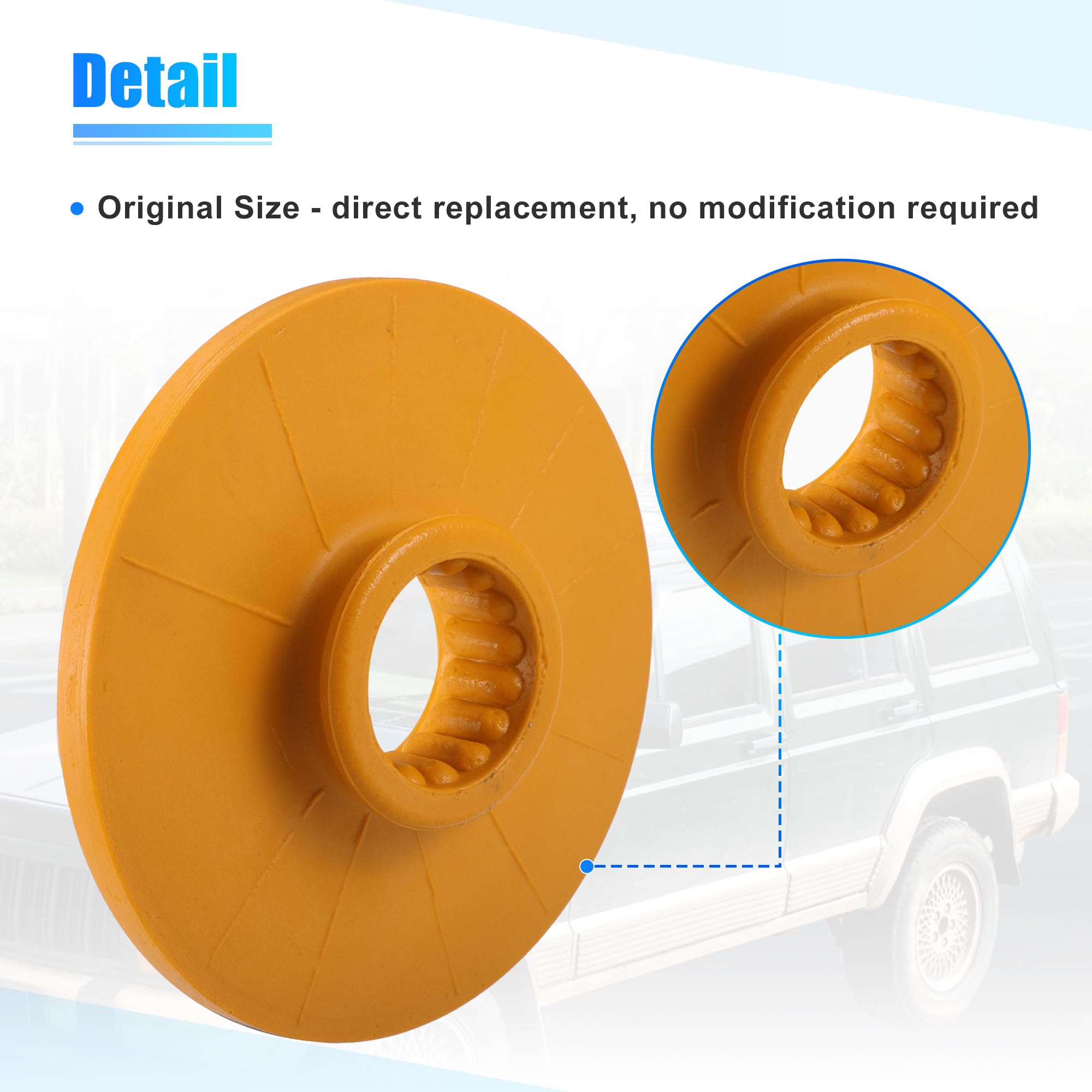 A ABSOPRO 2pcs 5.31 Zoll Hintere Stoßdämpferanschlag für Chevrolet Nr. 13330714 | Gelb,Gummi,Hinten,41mm,13330714,Für Chevrolet Cruze/Malibu/Trax 14-22,Für Buick Encore/LaCrosse/Regal/Verano 10-22