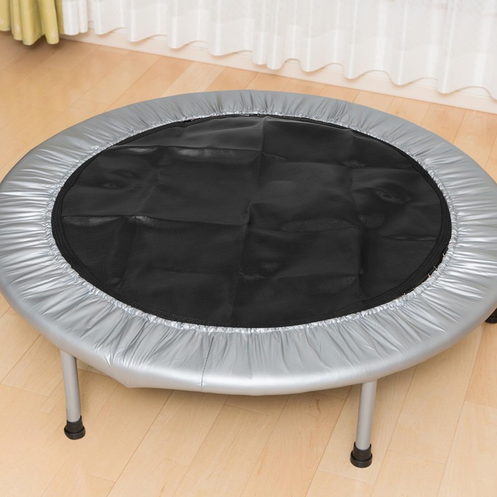 Tappetino rotondo per esterni con elastico sicuro Hoo, per fitness e gioco sicuro, perfetto per bambini e famiglie