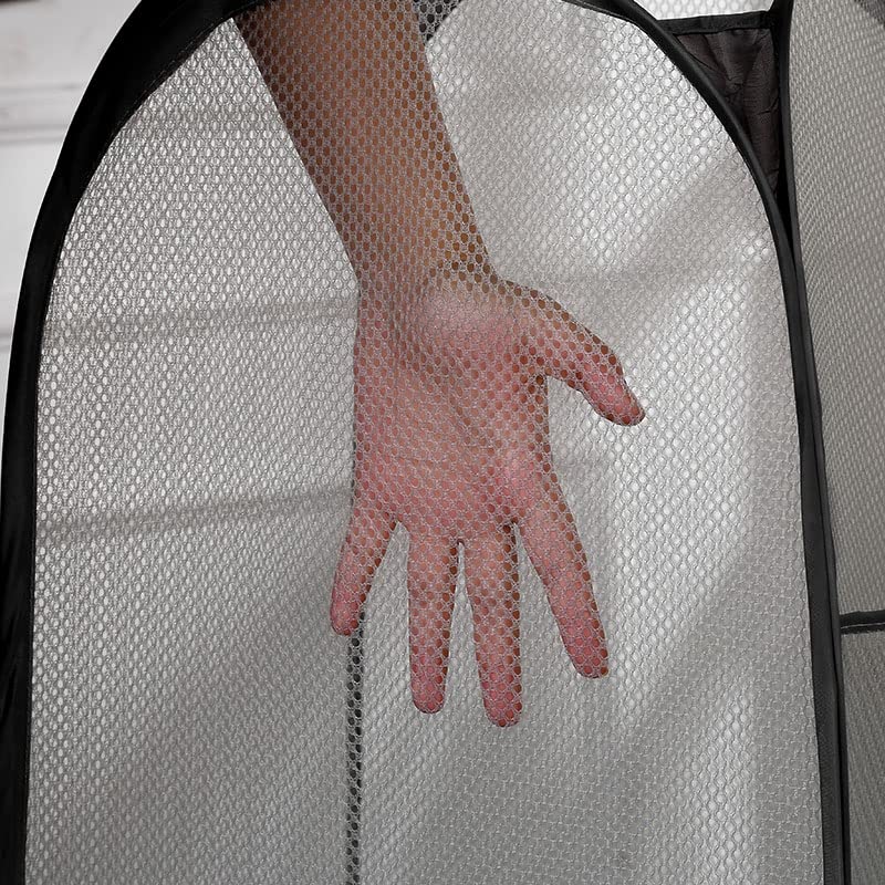 Image of 2 pop-up Laundry Hamper，Foldable mesh Laundry Baskets (Each with 2 Reinforced Handles)