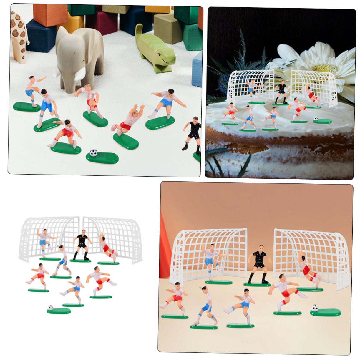 PRETYZOOM 8 Set Decorazioni Per Torte Di Compleanno A Tema Calcio Decorazioni Per Torte A Tema Sportivo Decorazioni Per Feste