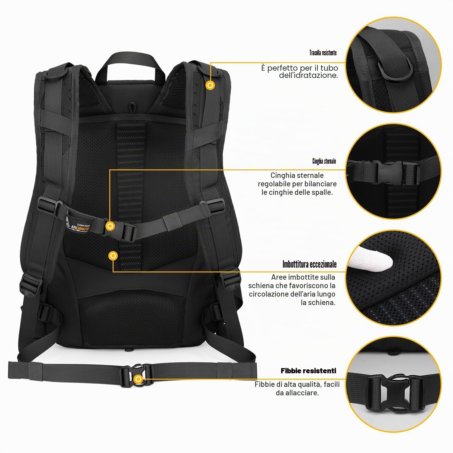 Mardingtop Zaino tattico da 25 l, per escursioni, viaggi, trekking