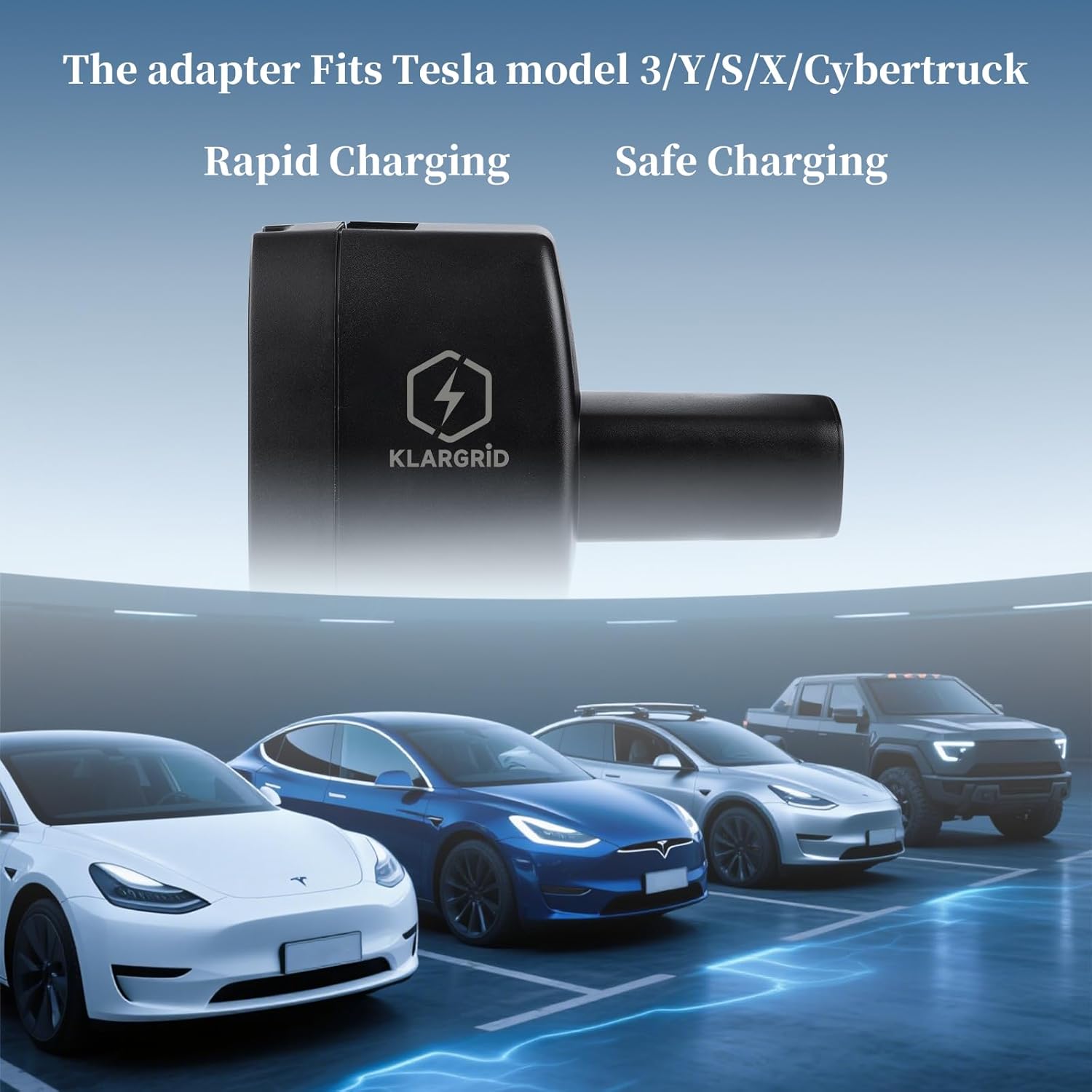 2 In1 CCS & J1772 to Tesla Adapter, 250KW Fast CCS1 to Tesla Charging Adapter, ONLY Fit for Tesla Model Y, 3, S, X, Compatible with Level 1 2 3 Charging Stations with CCS1& J1772 Plug