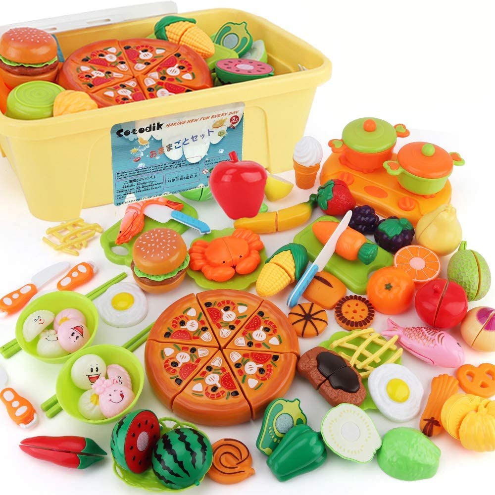 Amazon | Sotodik 60点 おままごとセット おままごと キッチン 野菜