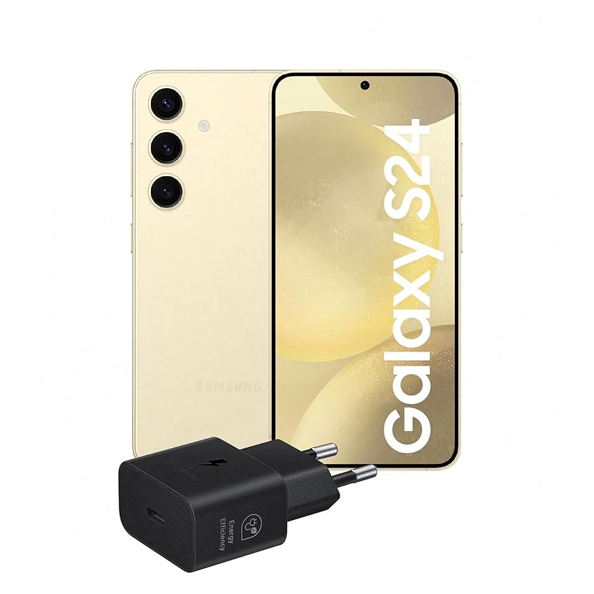 Immagine del prodotto SAMSUNG Galaxy S24 Smartphone AI, Caricatore incluso, Display 6.2'' FHD+ Dynamic AMOLED 2X, Fotocamera 50MP, RAM 8GB, 128GB, 4.000 mAh, Amber Yellow (Versione italiana)