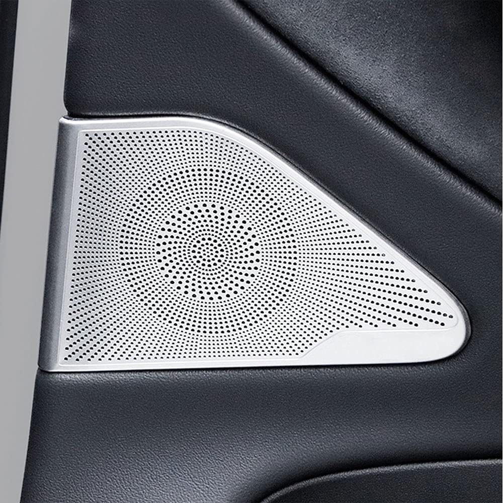 Speaker Grill Cover Guard Protector Mesh Decoratief, RVS Audio Hoorn Frame Cirkel Subwoofer Audio Trim voor Tesla Model 3 Accessoires Auto-styling