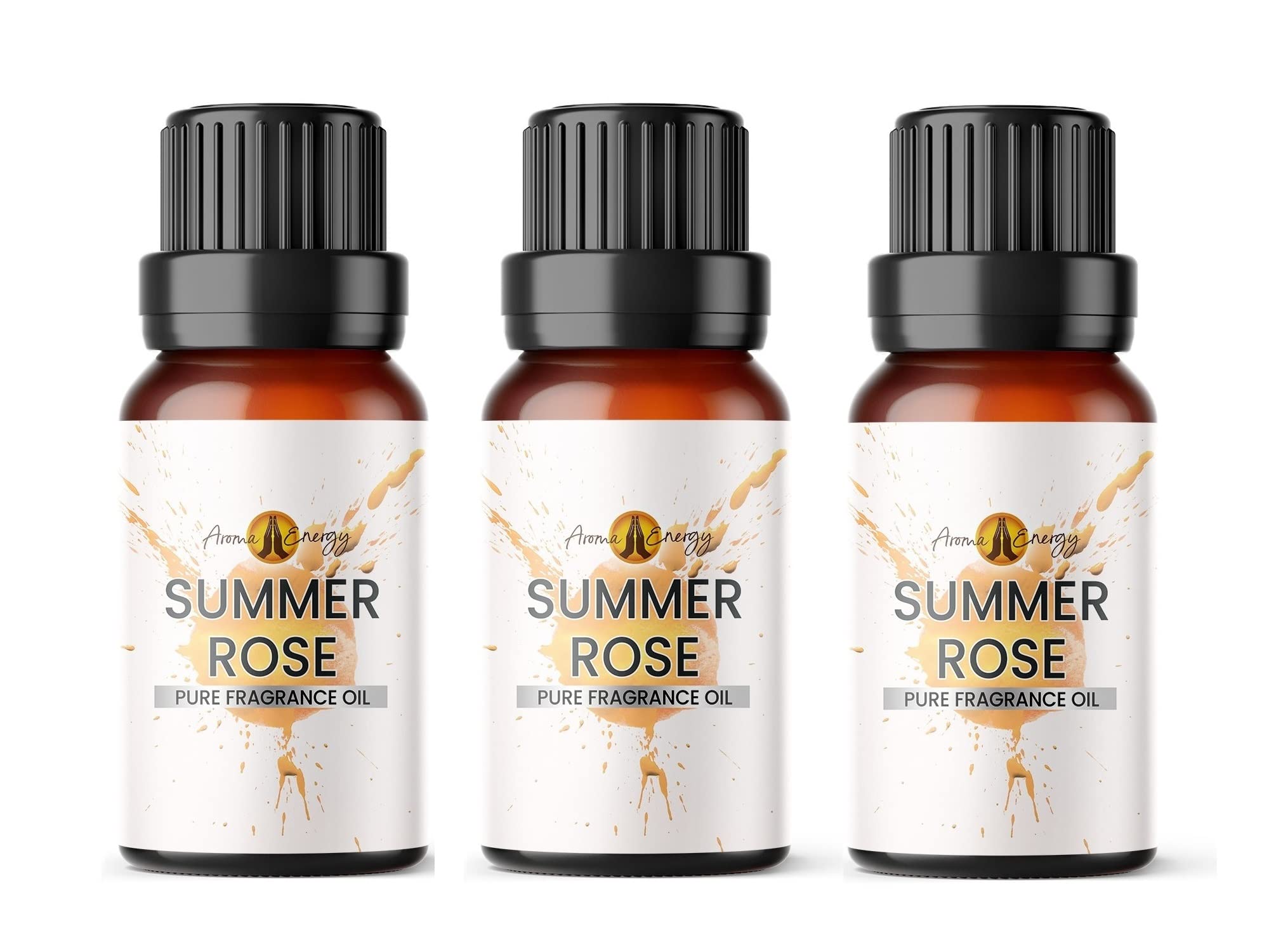 Aroma Energy | Summer Rose Fragrance Oil 30ml (3 x 10ml) Highly Scented Oil for Diffuser, Candles, Soap Making, Wax Melt, Slime, Perfume | Vegan, Made in UK โ image 1