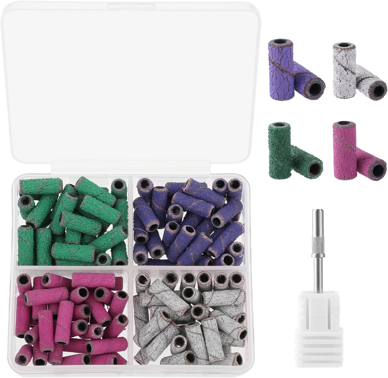 ERUIKA 100pcs Nail Drill Bits Small Sanding Bands with