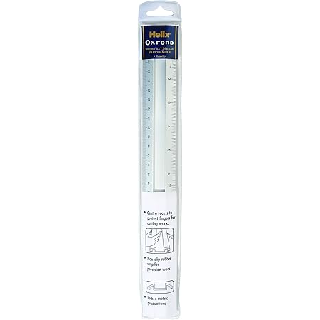 Helix 12 inch 30cm Non-Slip Metal Safety Ruler : Amazon.co.uk: DIY & Tools