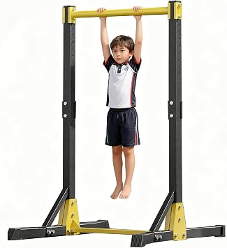 Pull Up Station, Portable Pullup Bar Station Pull-up Power Tower Free Standing Pull Up Bar Pull Up Dip Station with 11 Gears Adjustment Load 400 LBS for Strength Training and Fitness Workouts at Home or Outdoors