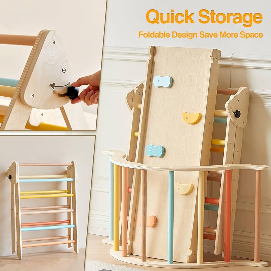 クライミングセット、スライディングランプ＆アーチランプ付き