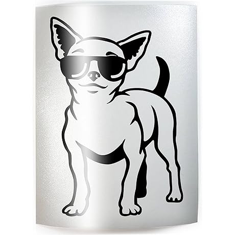 Chihuahua Dog Sunglasses Decal: Stylize Your Canine Companion