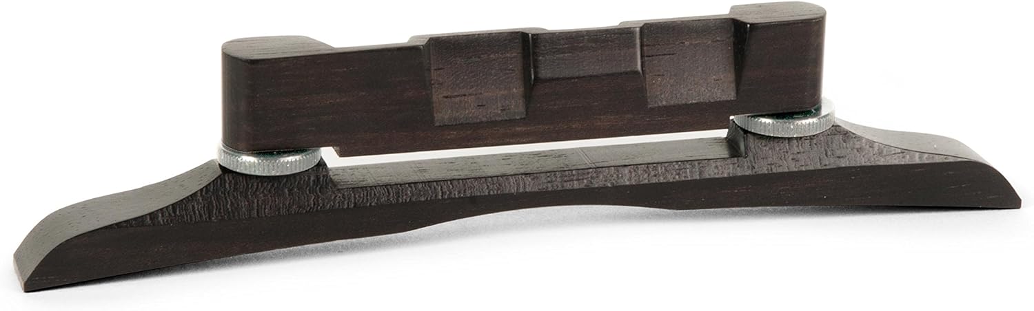 Golden Age Adjustable Archtop Mandolin Bridge, With nickel posts and thumbwheels