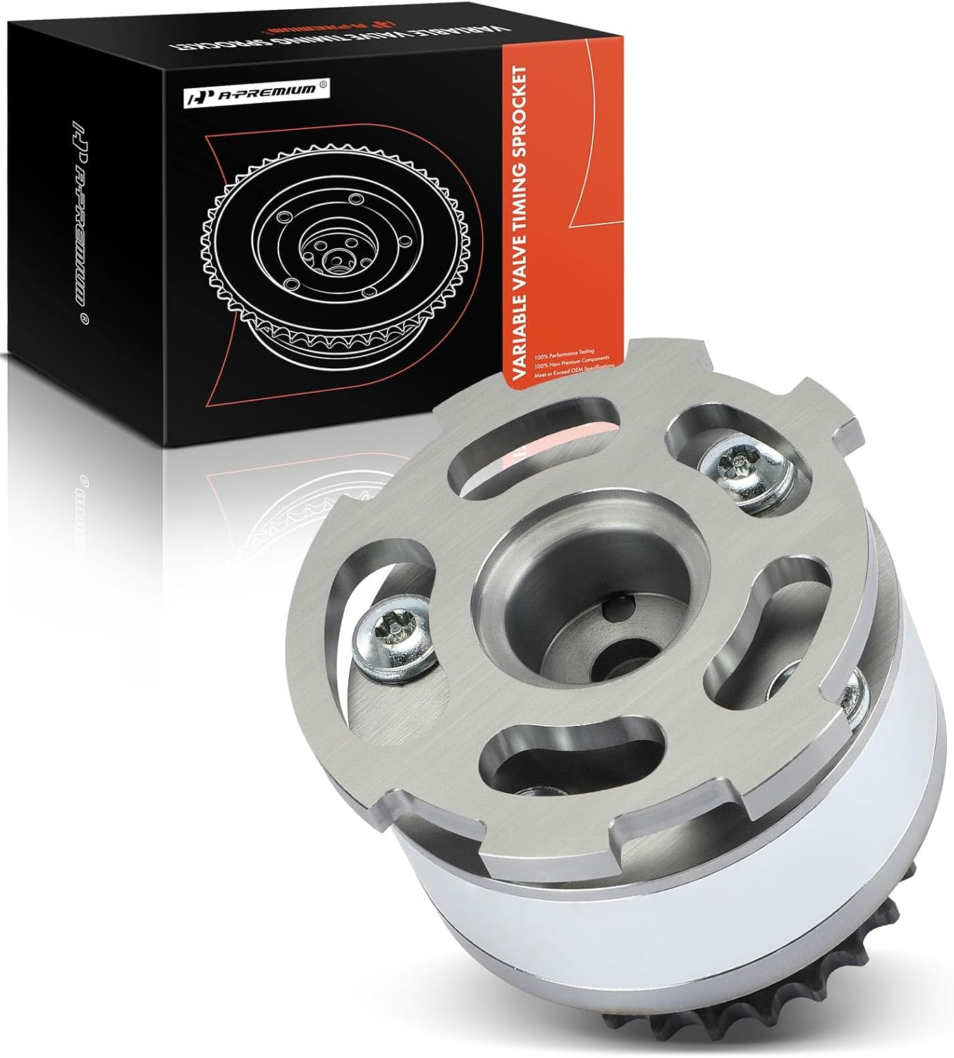 A-Premium Engine Variable Valve Timing (VVT) Sprocket Gear Camshaft Adjuster Phaser Compatible with Kia Optima 2006-2010, Rondo 2007-2010, 2.7L, Replace# 243503E000