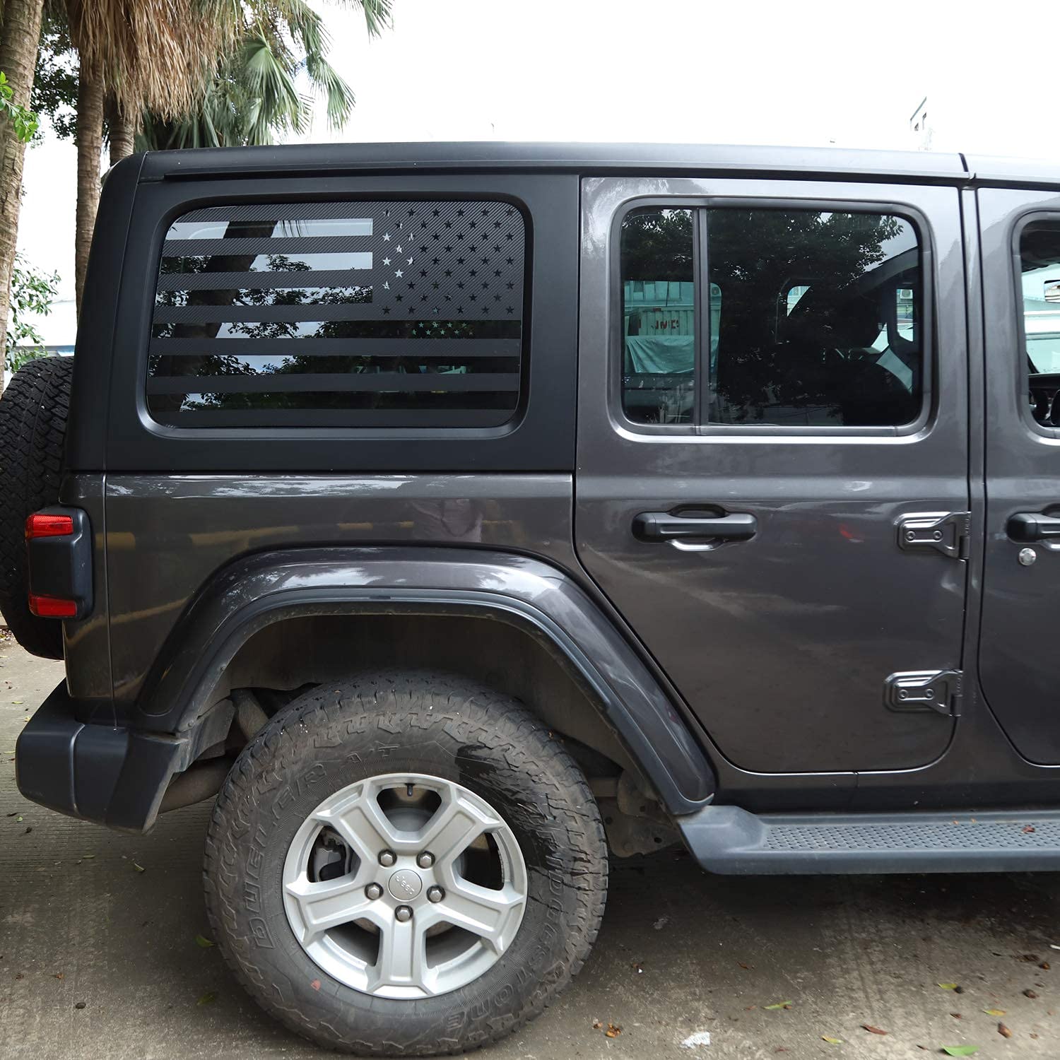 JeCar American Flag Window Decals Carbon Fiber Rear Window Stickers for  Jeep Wrangler 2018-2022 JLU (4 Door) : Automotive - Amazon.com