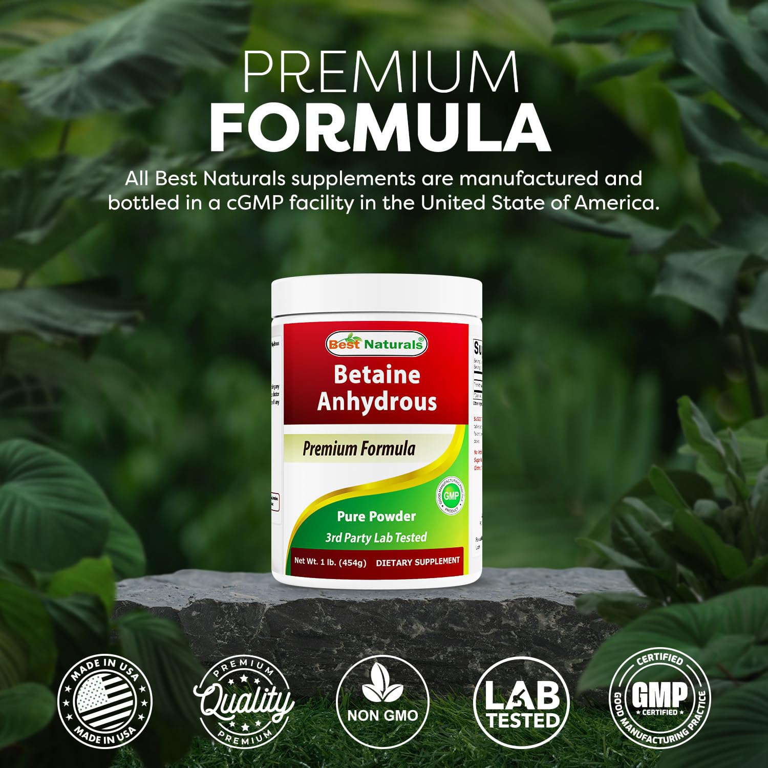 Best Naturals Betaina Anidra (TMG) Polvere Pura 0,5 Kg - Trimetilglicina Per Supporto Cuore E Fegato