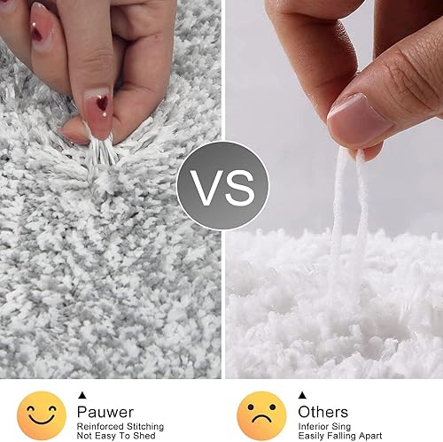 Miniatura 6 de Pauwer Juego de alfombras de baño de 3 piezas absorbentes para baño antideslizantes de microfibra lanuda lavables a máquina con alfombra de inodoro