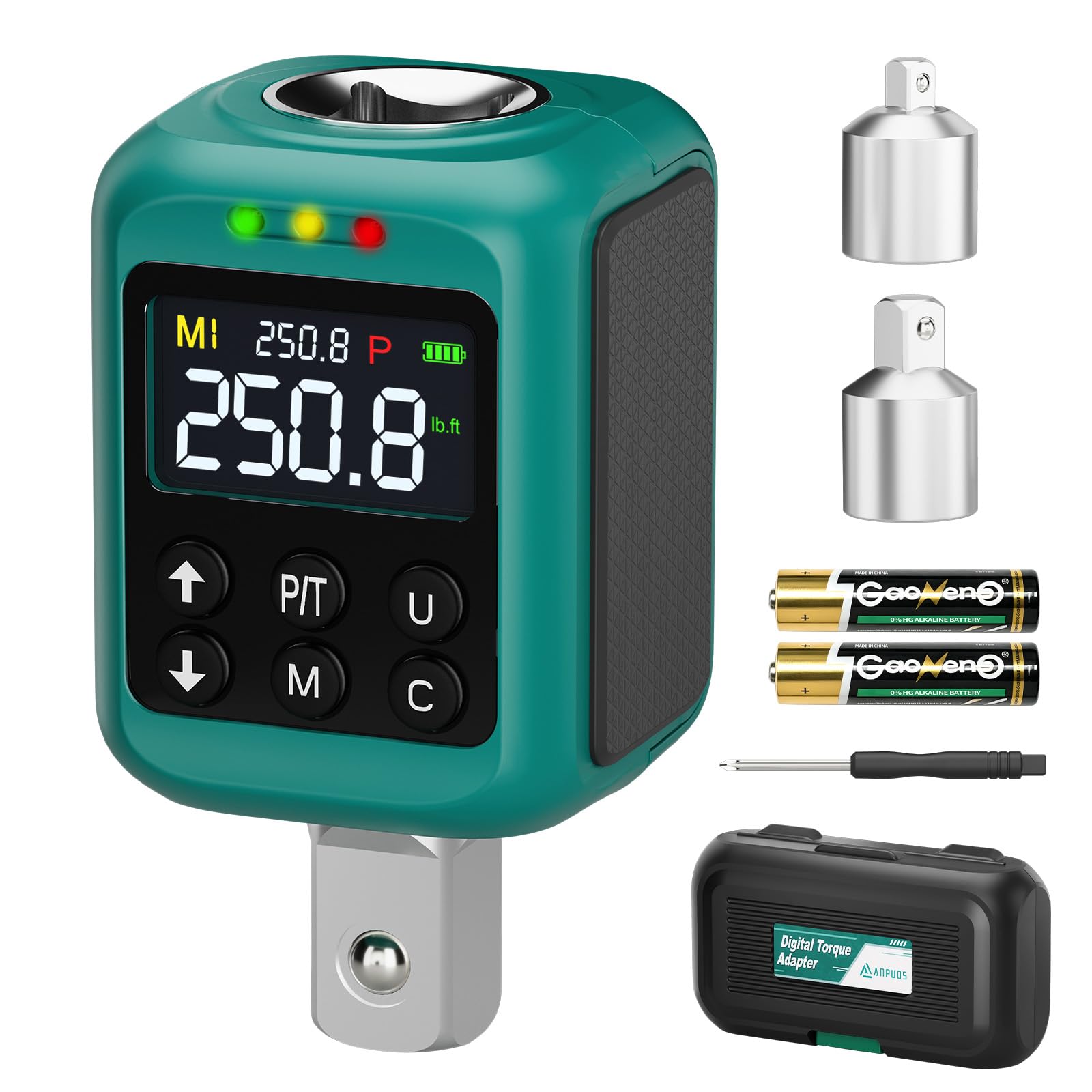ANPUDS 1/2" Digital Torque Adapter, 7.4-147.5 Ft-lb/10-200 Nm, ±1% Accuracy — Amazon image 11
