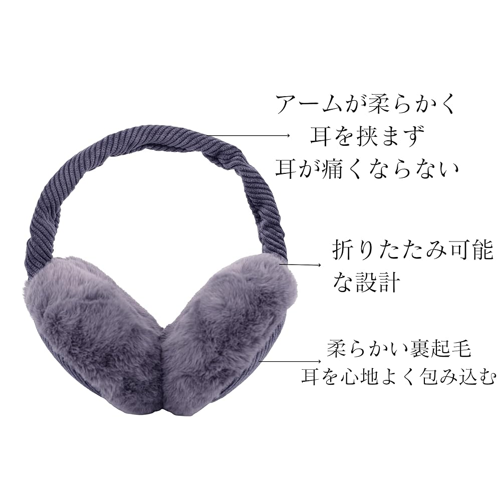 【acca】アッカ　黒　ミンク　イヤーマフ耳あて Made in France クラシカルファッション 【acca】アッカ 黒 ミンク イヤーマフ耳