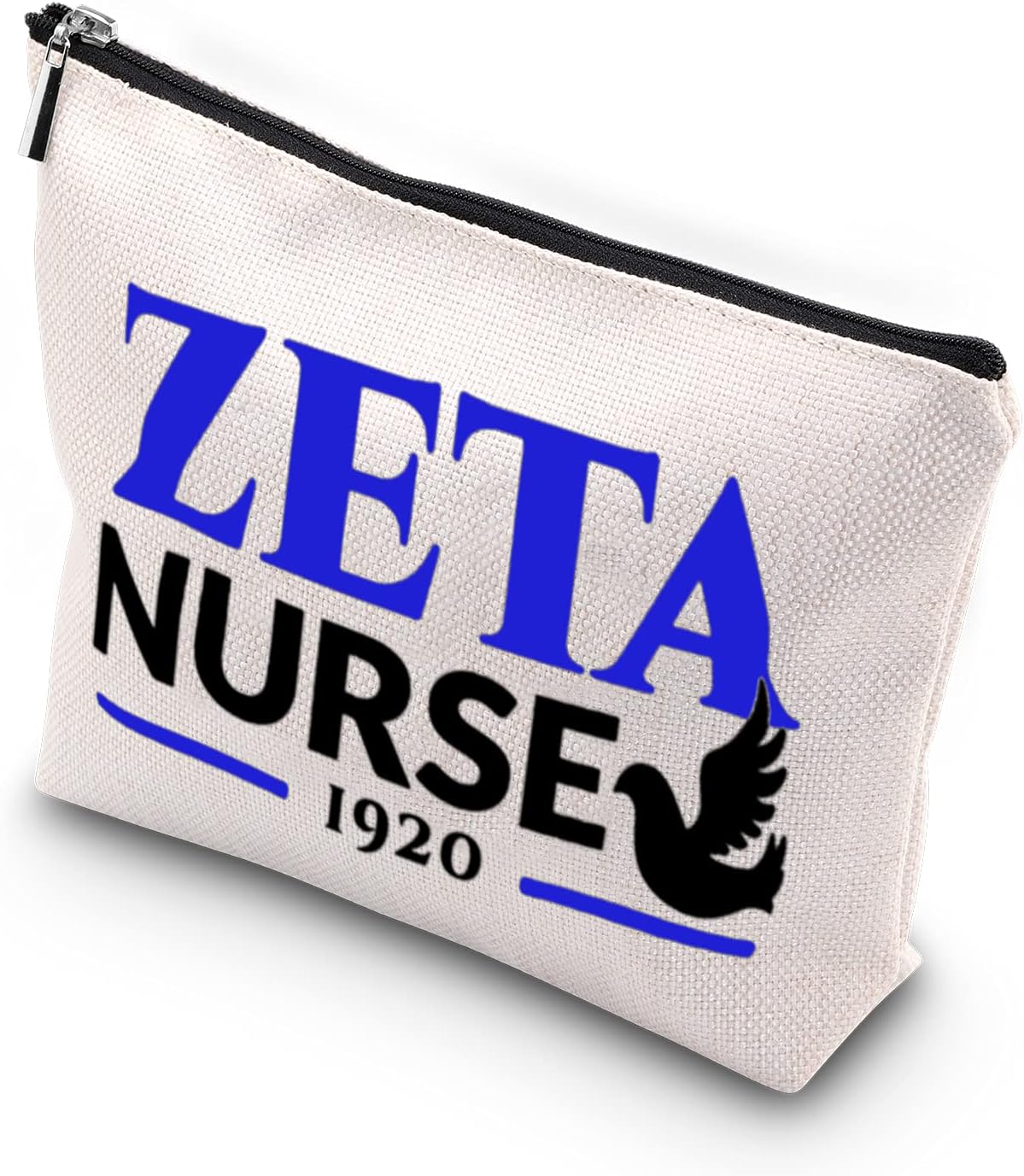 WCGXKO ZPB Sorority Gift ZBP Nurse Gift 1920 Zeta Greek Gift Finer Women Zipper Makeup Bag for RN, CNA, NP, BSN, LPN, Nurse Zeta