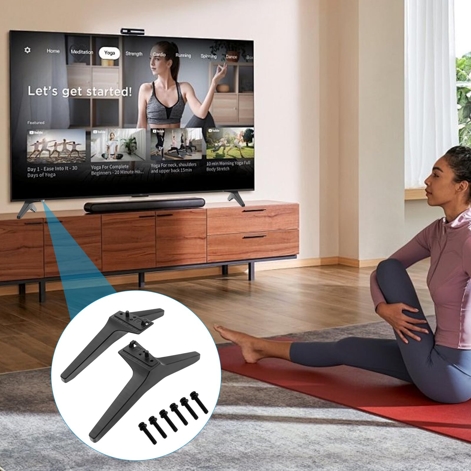 Gambe Di Ricambio Per TV LG 60 Pollici – Base Per 60UP8000PUA, 60UP7700PUB, Con Viti - 4