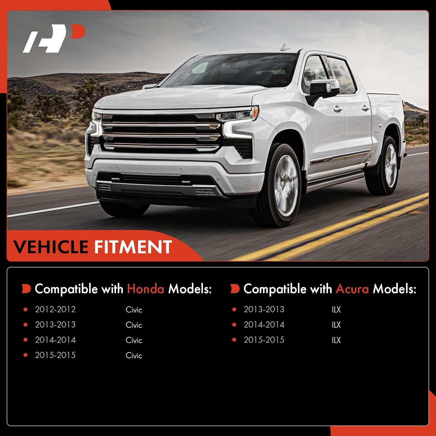 A-Premium Set of 8, Front Sway Bar Link, Inner Outer Tie Rod End, Lower Ball Joint, Compatible with Honda Civic 2012-2015 & Acura ILX 2013-2015