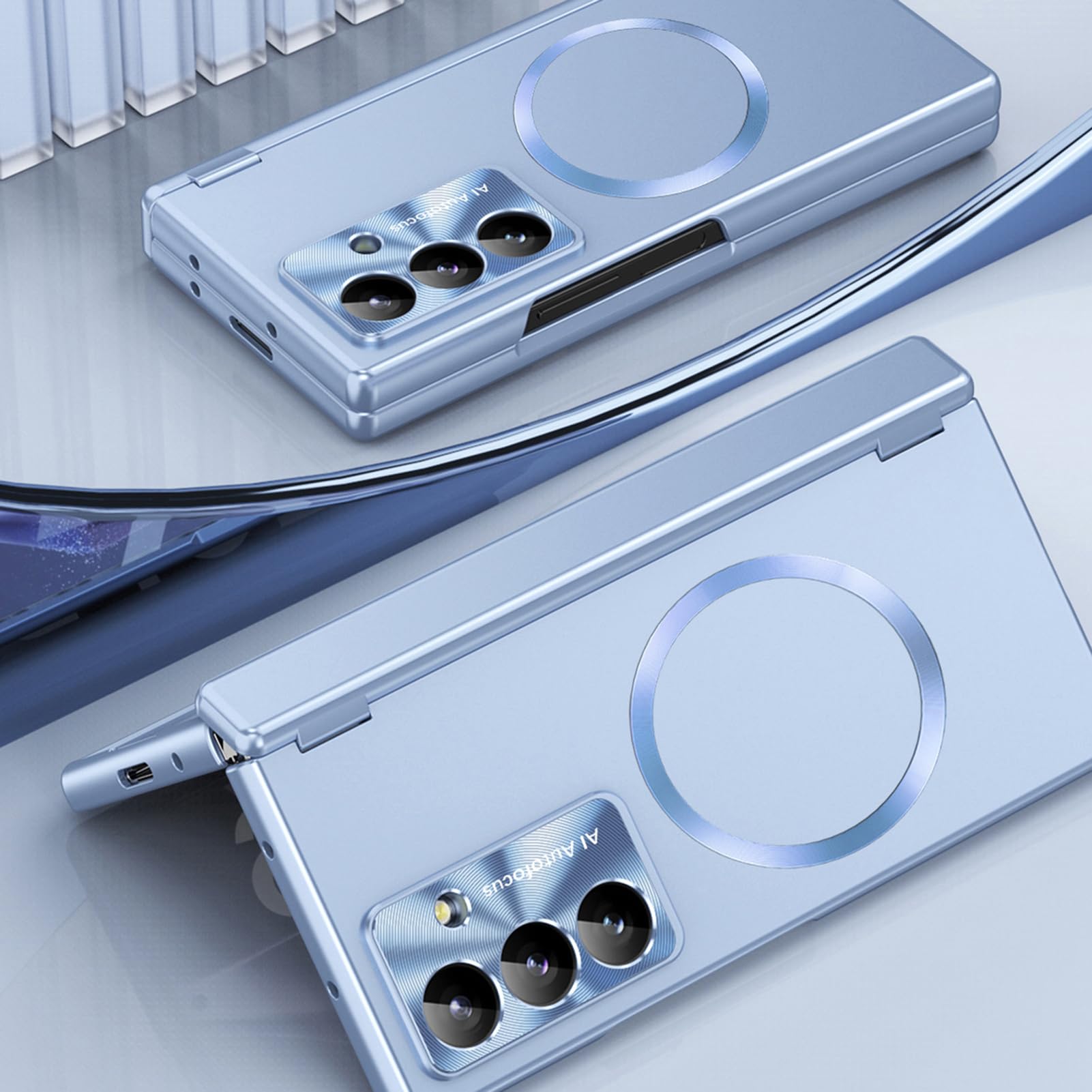Custodia Magnetica Per Samsung Galaxy Z Fold 8 Ultra, Lega, Cerniera, Carica Wireless