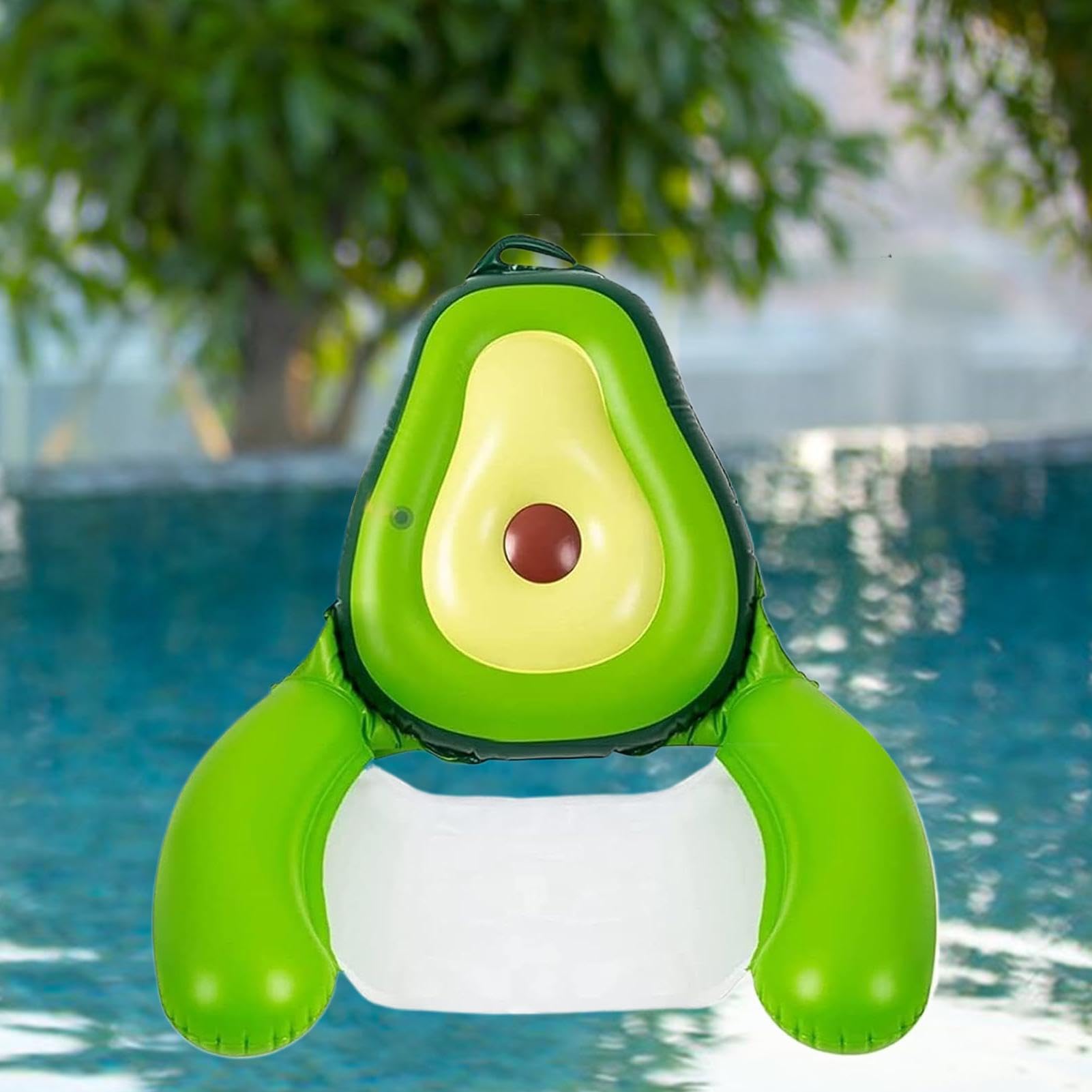 Flotador Gigante De Aguacate Para Piscina Y Playa – 165x130 Cm, Inflable, Con Pelota Extraíble, Para Adultos Y Niños