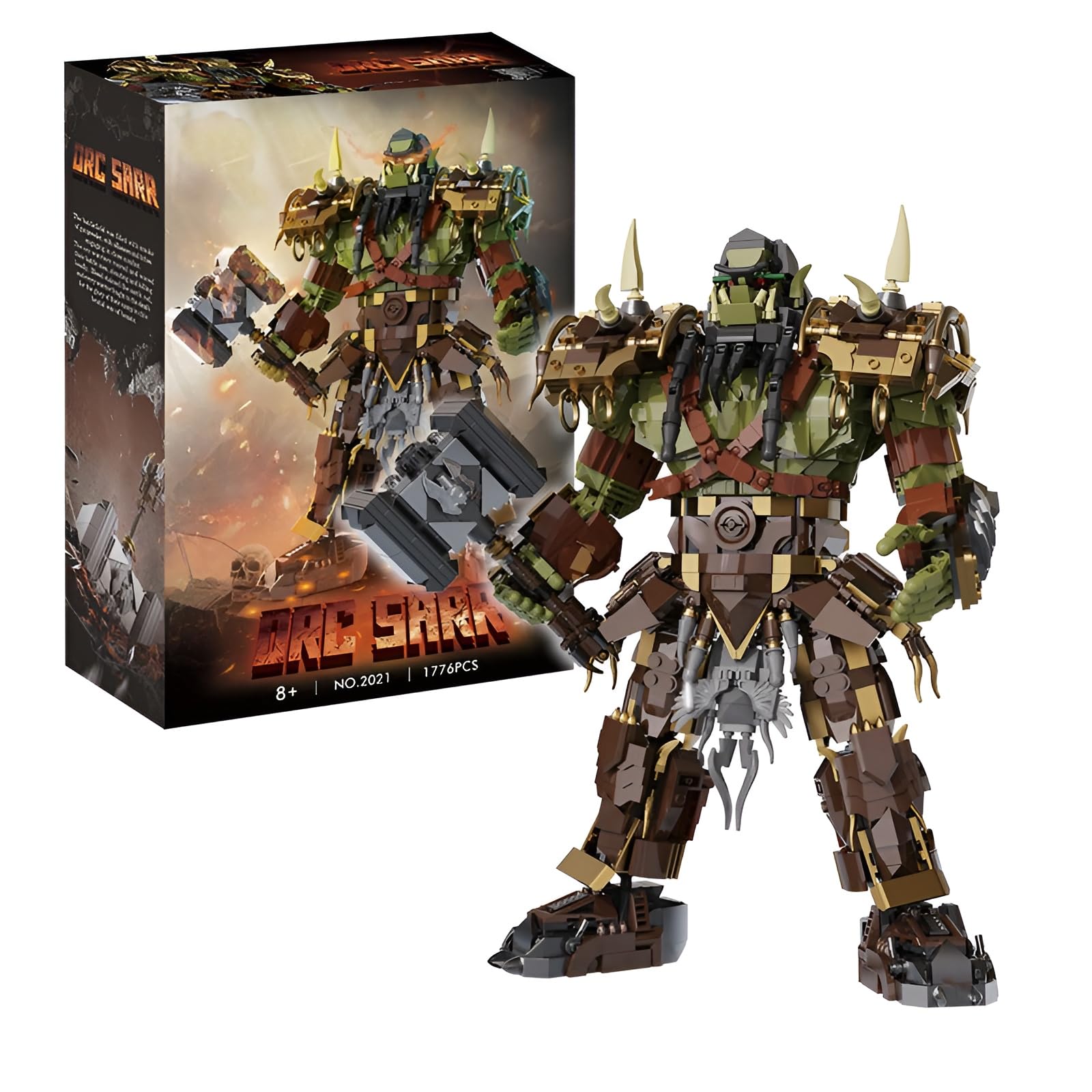DzirePada Orc Sarr Building Blocks Set, 1215 Pcs Cool Mecha Game Character Model, Magical World Beasts Building Bricks Kit, Ideas Gifts for Adults Kids โ image 1