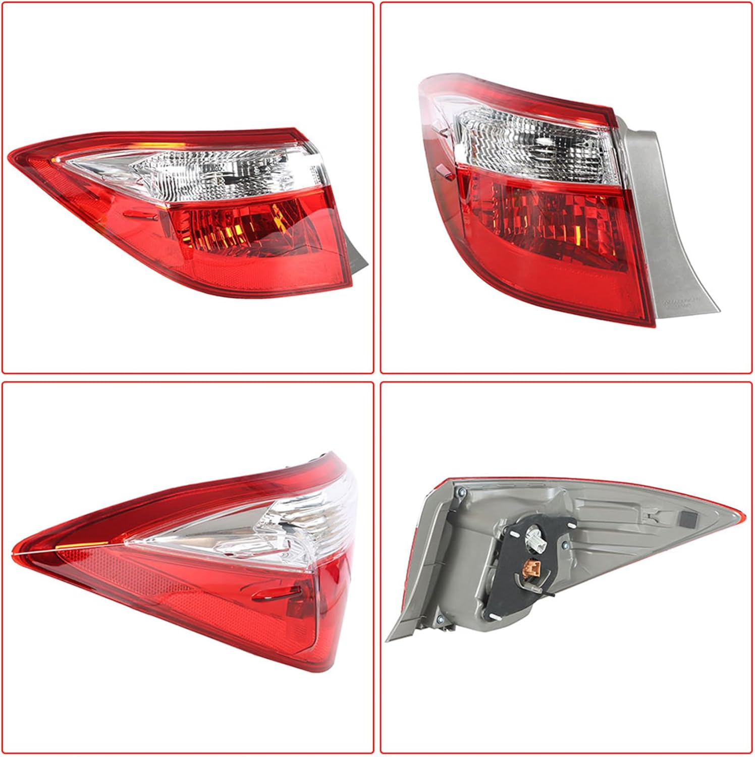 labwork Driver and Passenger Side Tail Lights Replacement for Toyota Corolla 2014 2015 2016 Tail Lamps Left and Right Side 8155002751 8156002751