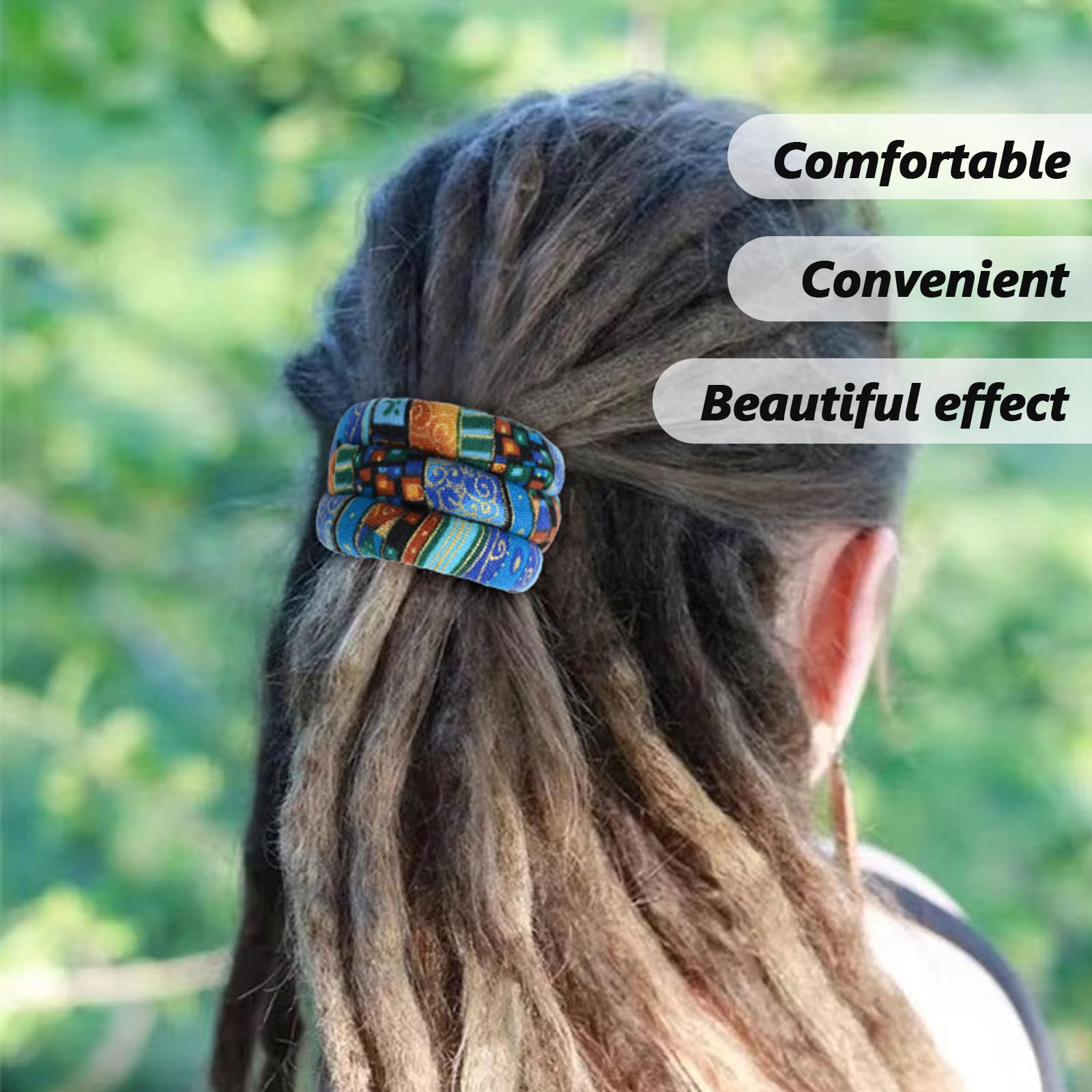 BIUDECO 4 cappucci elastici per dreadlock per dreadlock, accessori unisex per dreadlock, comodi fasce per capelli per dreadlock, cappelli tubolari multifunzionali per trecce e dreadlocks