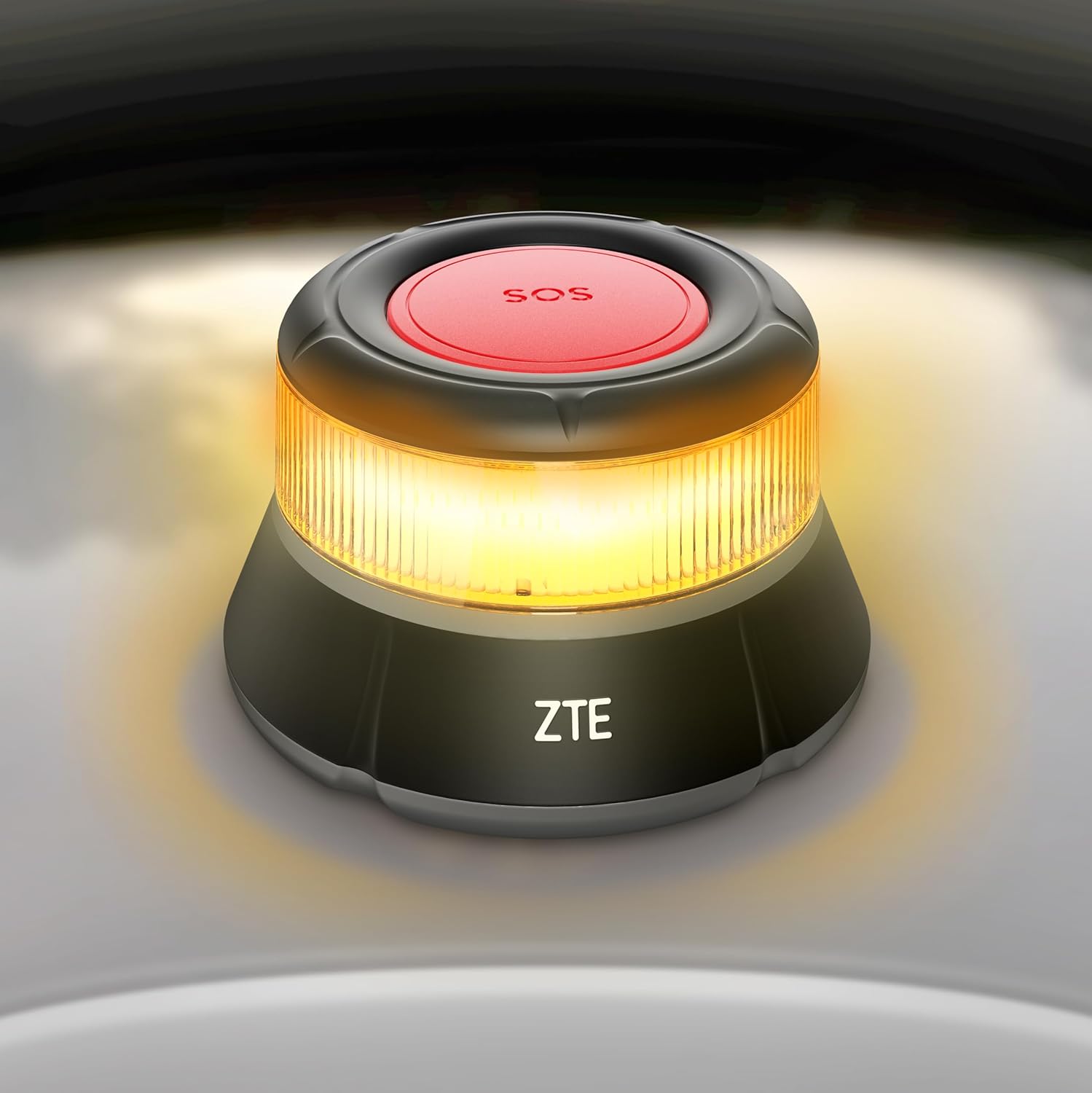 ZTE E1 Baliza V16 Homologada y Conectada a la DGT, Luz de Emergencia 360, Impermeable IP54, Geolocalización 3.0, Batería 9V, Fijación Magnética