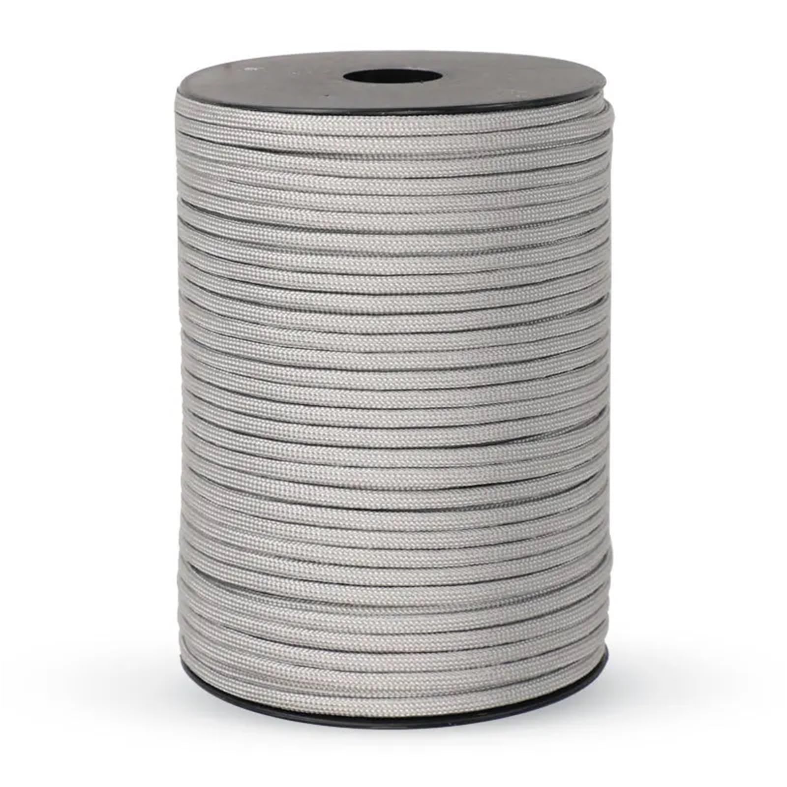 Paracorde Cuerda Paracord de 30/50/100M, Cuerda Eje estándar 9 núcleos, paracaídas 4mm for Exteriores, Tienda con Paraguas, Correa cordón(Grey,100M)