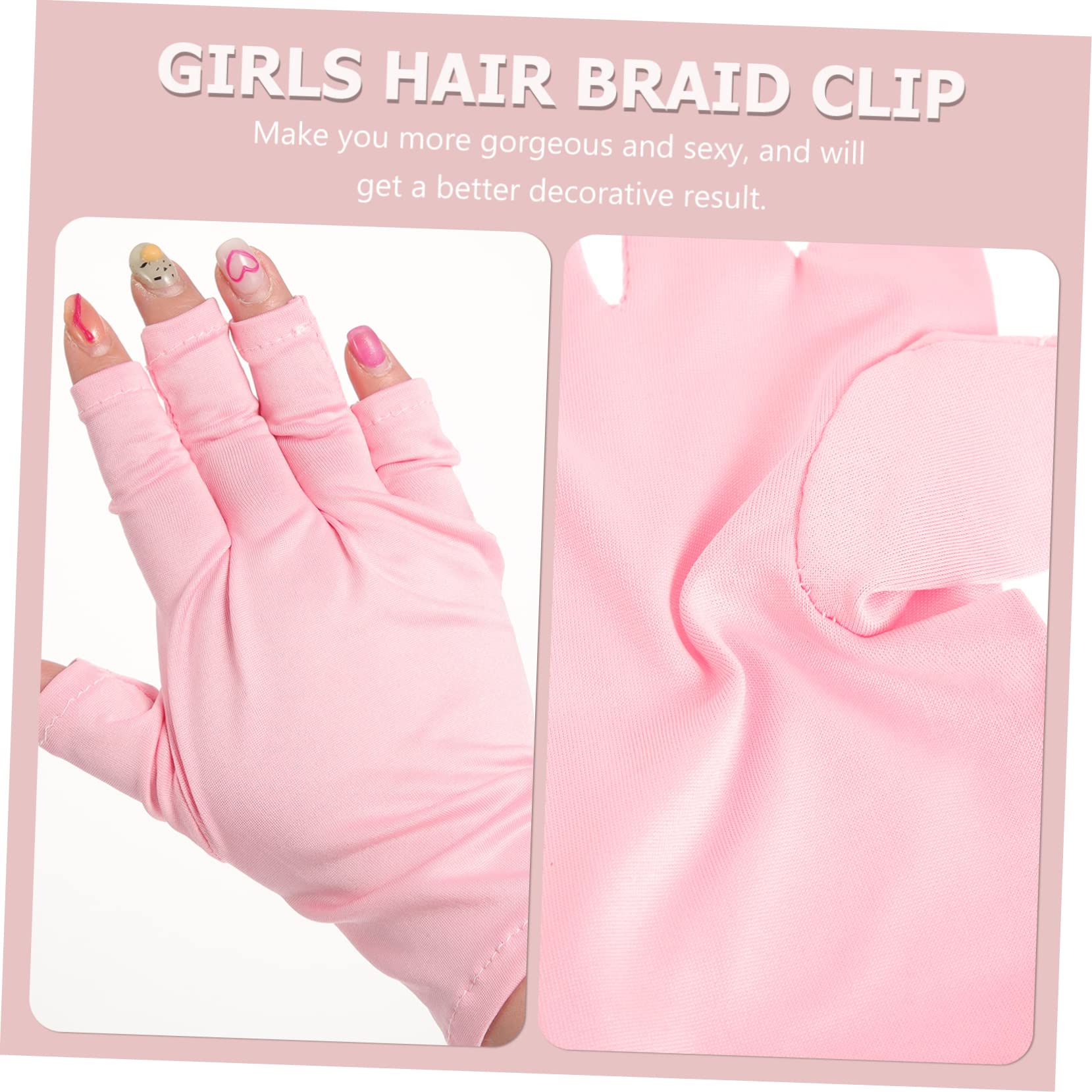 FOMIYES 8 Pares Guantes De Uñas Guantes De Algodón Para Manicura Sin Dedos Uv De Manicura Suministros De Uñas Rayos Ultravioleta Poliéster