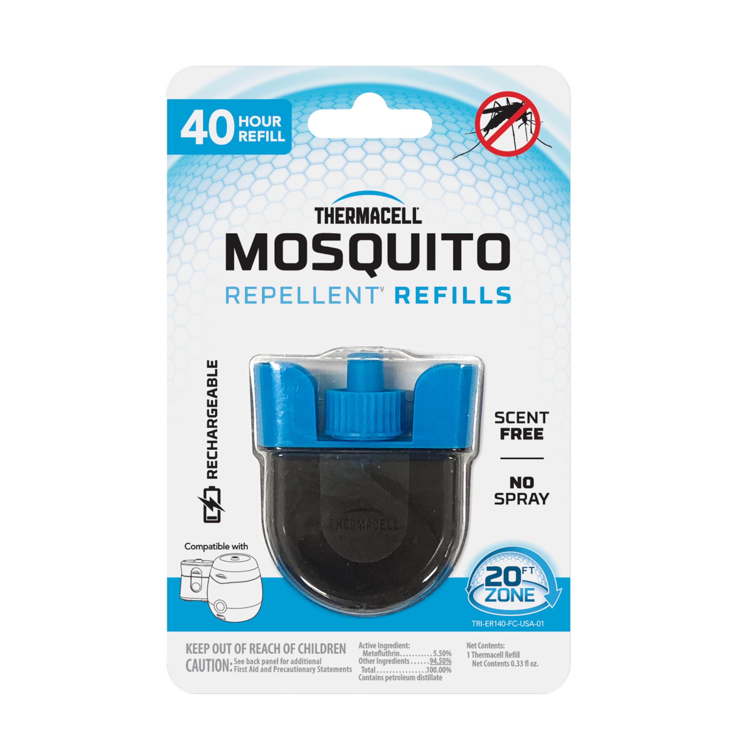 Rechargeable Mosquito Repellent Refill, 40-Hr S30224