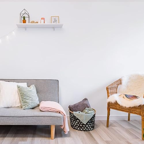 Miniatura 6 de VEELIKE Papel tapiz blanco grueso para despegar y pegar, papel adhesivo blanco para paredes de dormitorio, armarios de cocina, encimeras,