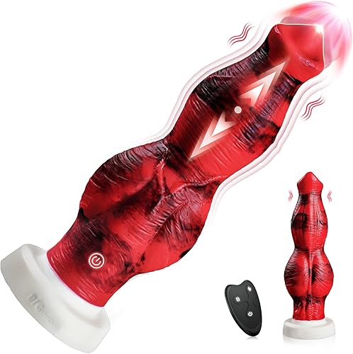 Juguetes sexuales para adultos, consolador de empuje de 10 pulgadas, juguete sexual anal, vibrador realista con 7 vibraciones, 7 modos de empuje,