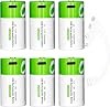 Rechargeable C Batteries 6 Pack,5000mWh Lithium Size C Batteries,1.5V C Cell Battery with USB Typle C Charge Cable Charger