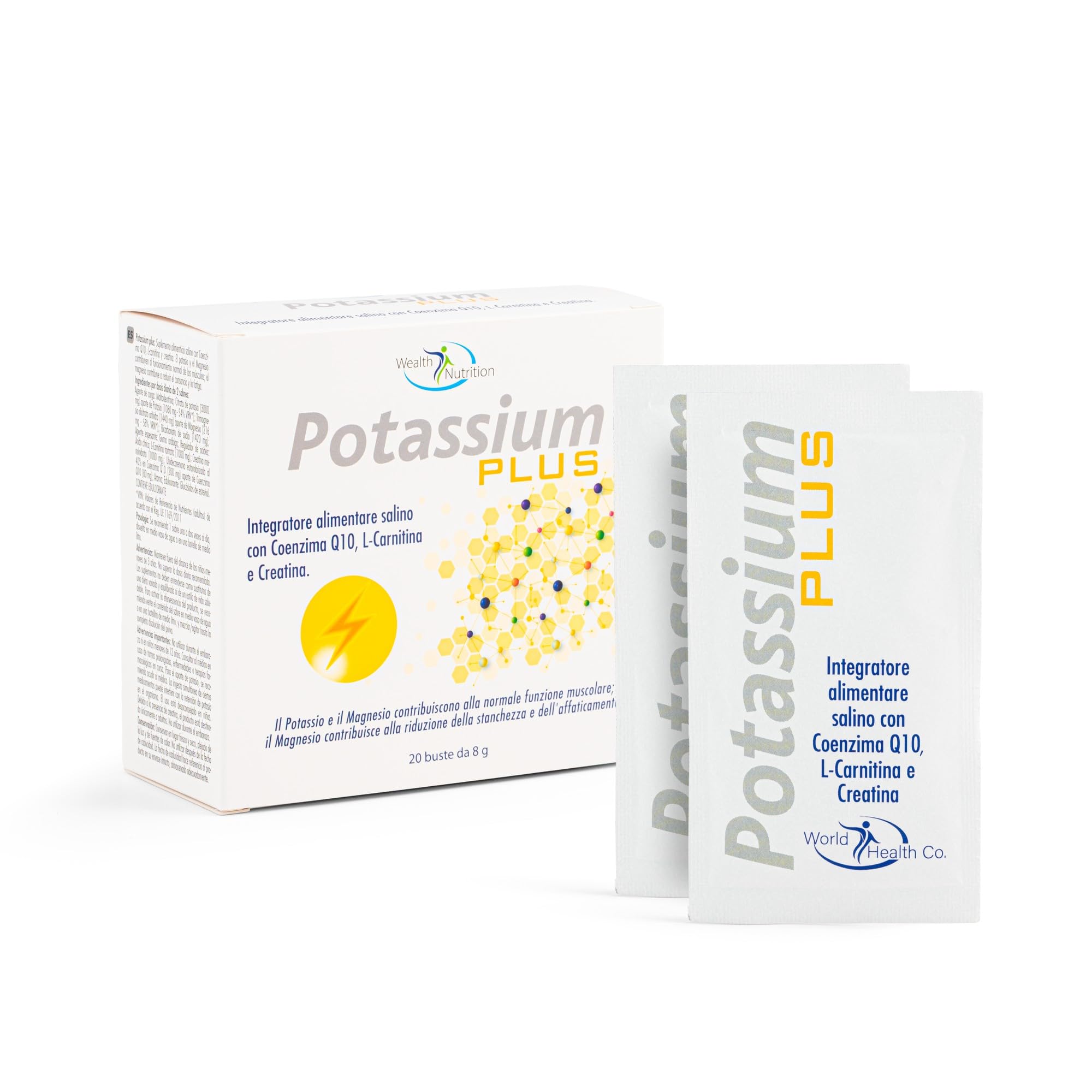 POTASSIUM PLUS integratore alimentare salino con coenzima Q10, L-Carnitina e Creatina