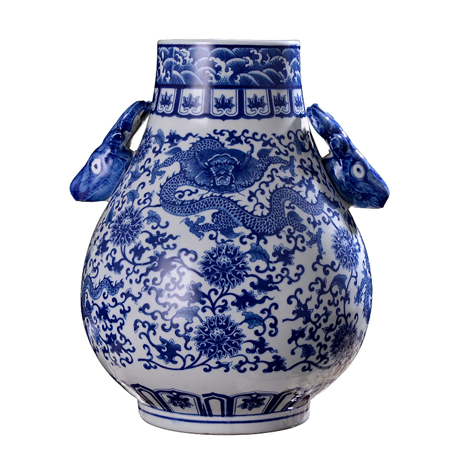 Vase de Jingdezhen vintage en porcelaine pour combler un espace vide sur un meuble