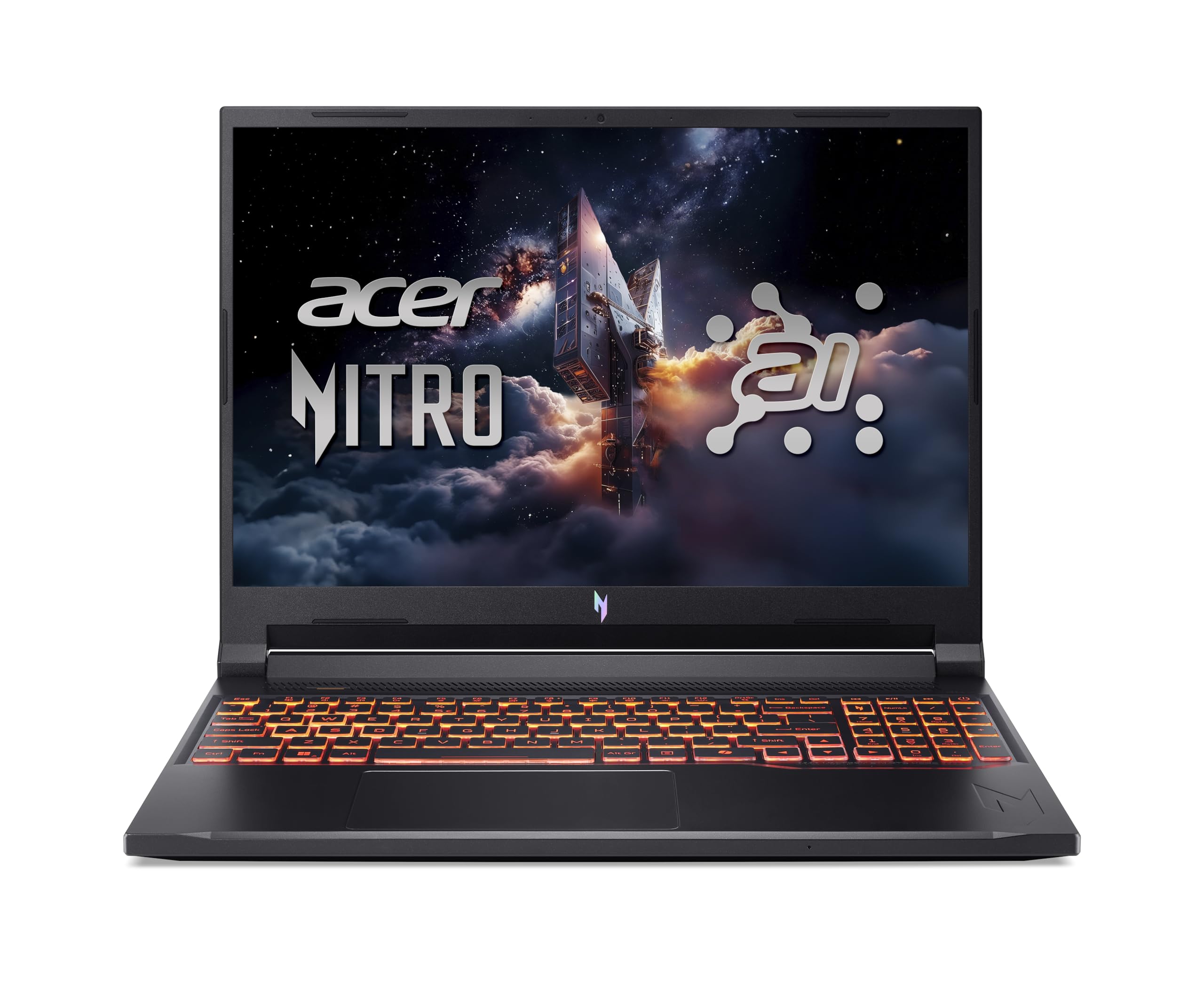 Acer Nitro V 16 AI (ANV16-42-R96W) Gaming Laptop, 16" WUXGA IPS 180Hz Display, AMD Ryzen 7 260, 16 GB RAM, 1 TB SSD, NVIDIA GeForce RTX 5070, Windows 11, QWERTZ Tastatur, Black