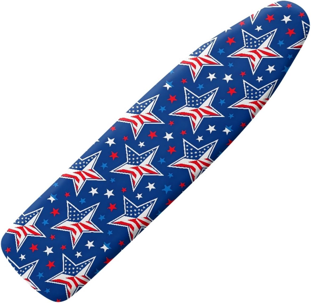 4th of July Ironing Board Cover, 16"x55" Standard Ironing Board Cover with Elastic Edge and Hook and Loop Fasteners, Scorch & Stain Resistant, Polyester Home Ironing Board Covers, Stripe Glory