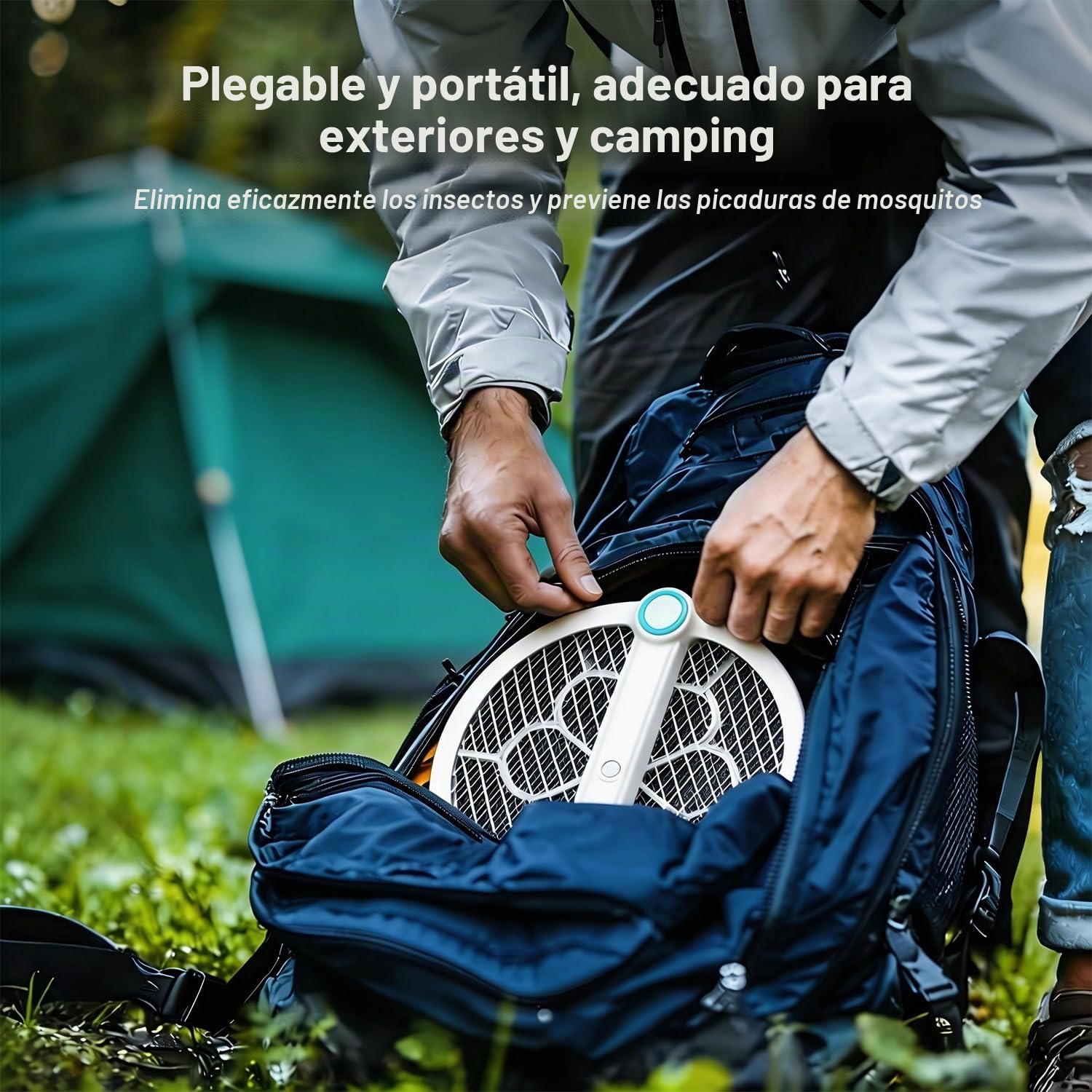Gluckluz Raqueta Mosquitos Eléctrica, Matamoscas Electrico Recargable con USB Base, Antimosquitos Eléctrica con Luz Ultravioleta para Matar Mosquitos, Batería de 1800mAh (1, Blanco)