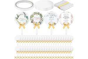 Vercraft 50 Pcs Sublimation Wedding Fan Handle Sticks