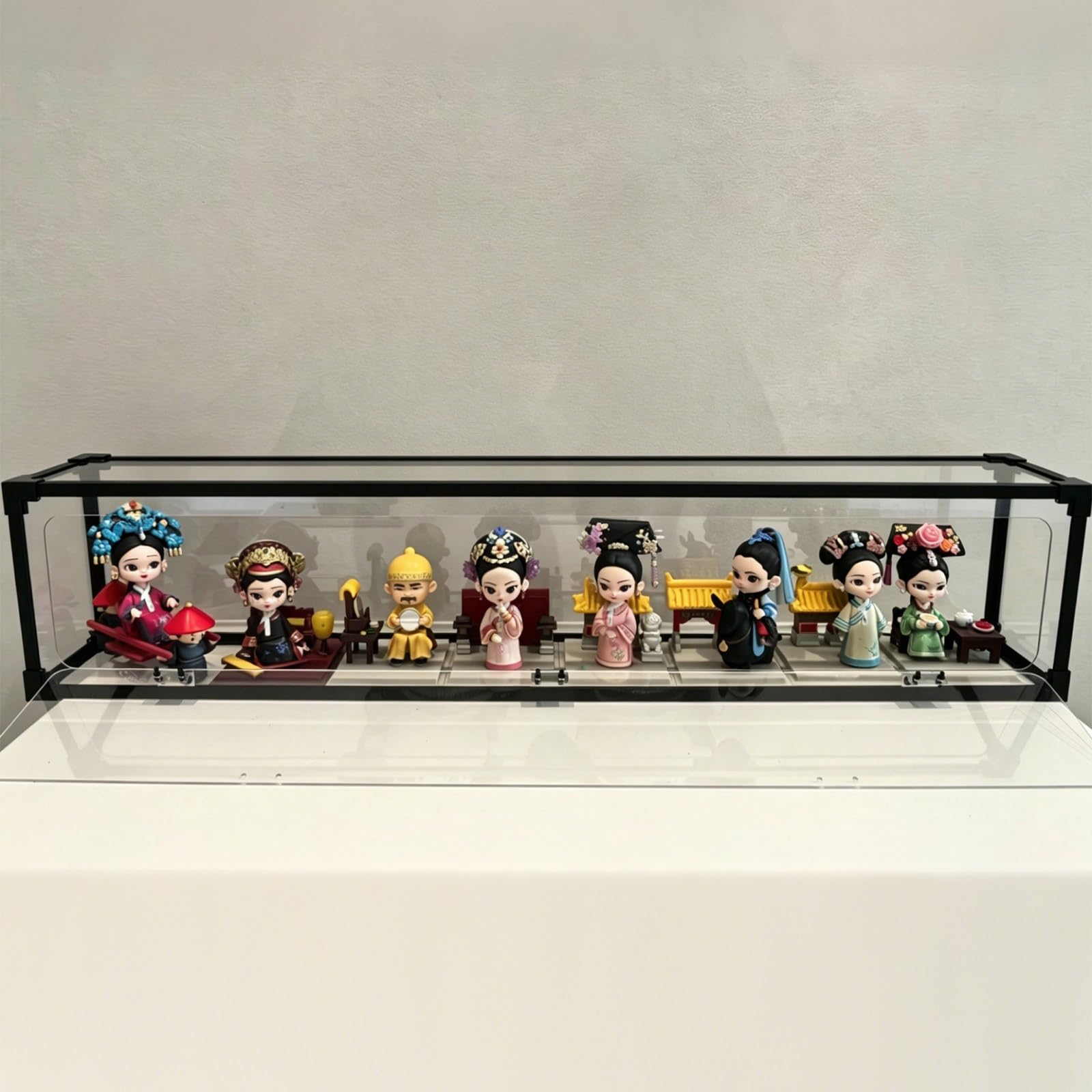 Dustproof Figure Protection Showcase, Stackable Acrylic Model Box for Home Office Shopping Mall, Clear Acrylic Containers for Display(1tier-70x10x15cm/27.5x4x6in)