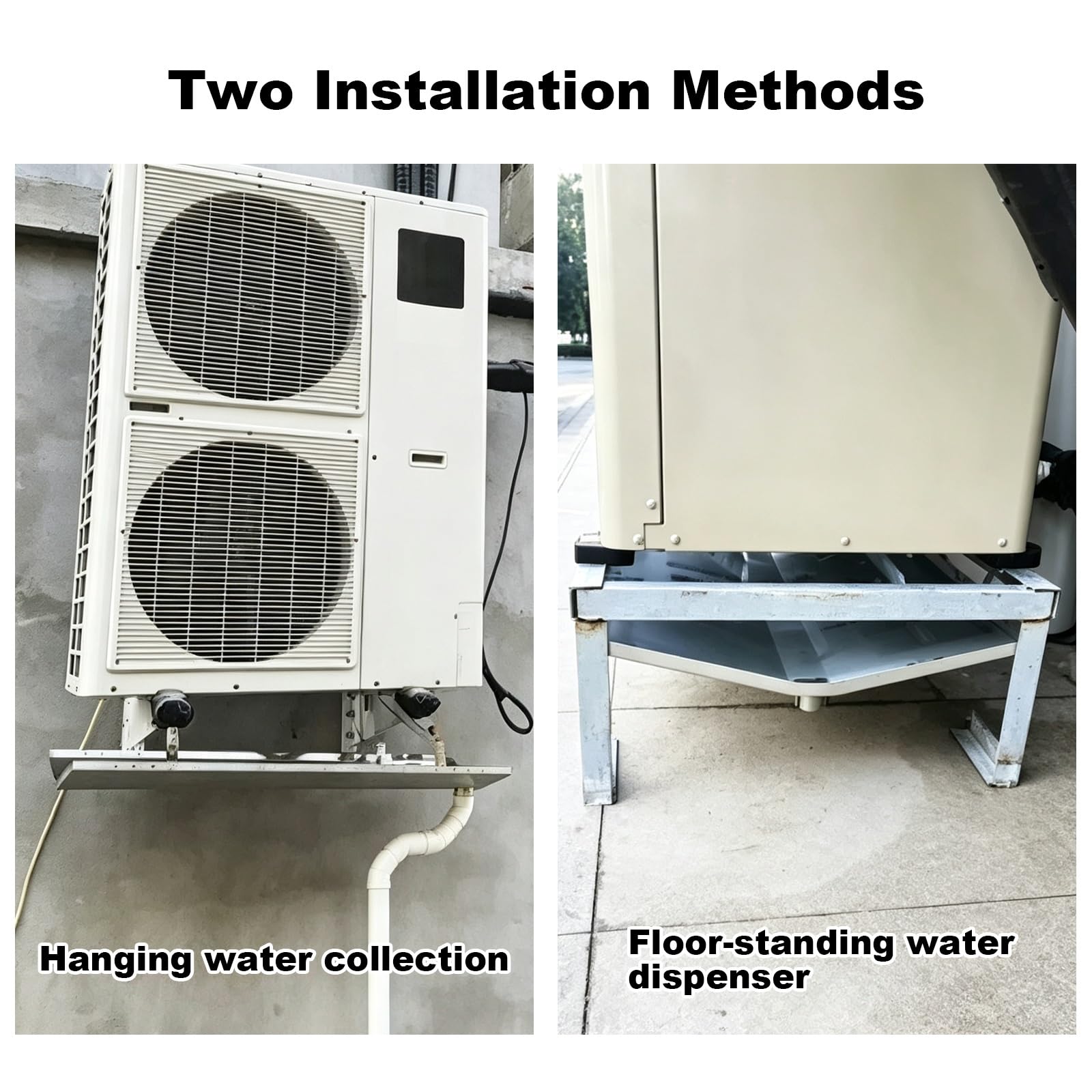 Bandeja Condensado Aire Acondicionado Portátil, Bandeja en V INOX | Recogedor de Agua de Acero Inoxidable Reforzado para Unidades Exteriores Mini Split HVAC(100x50cm/39.4x19.7in)