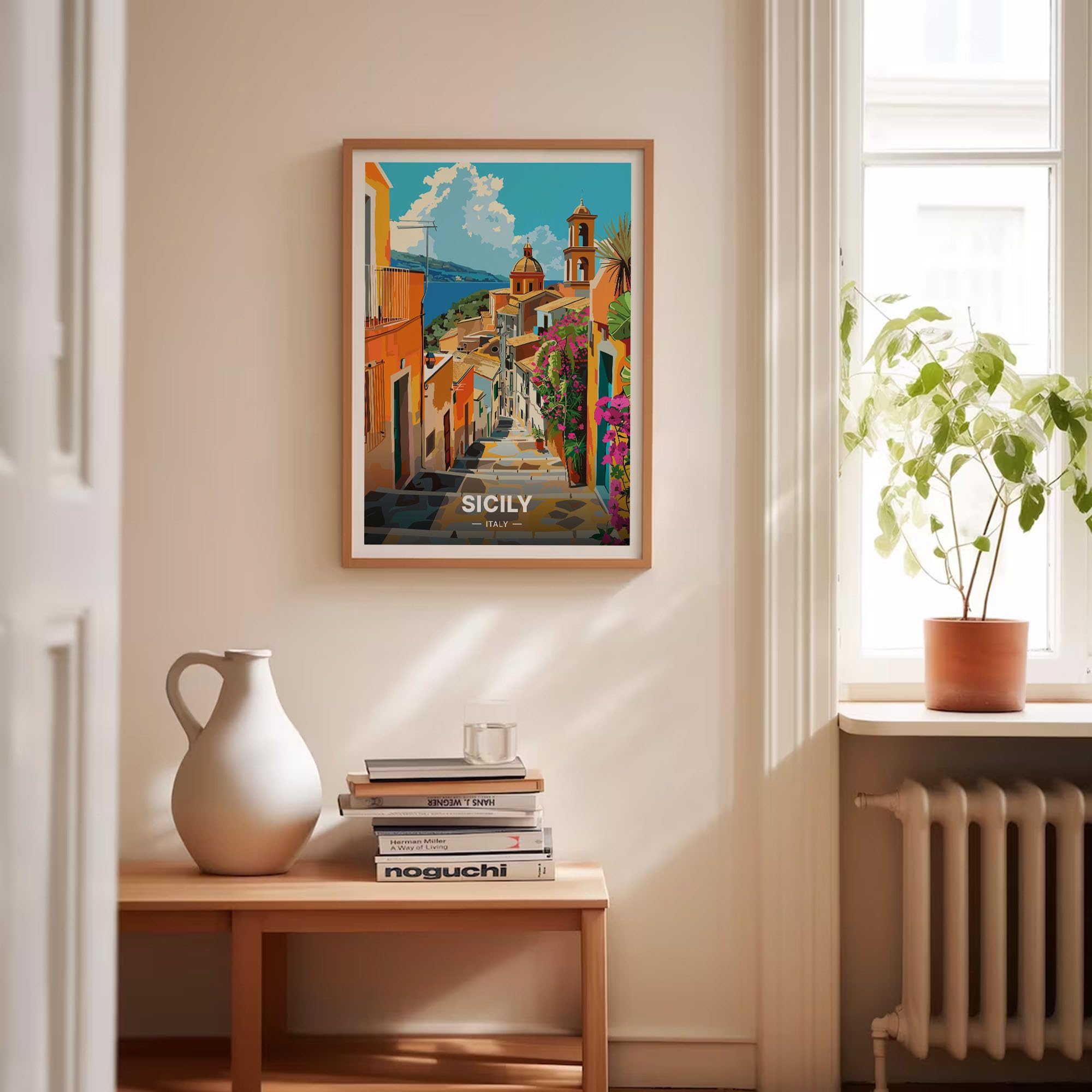 Amazon.com: Sicily Italy Travel Poster, Mediterranean Wall Art