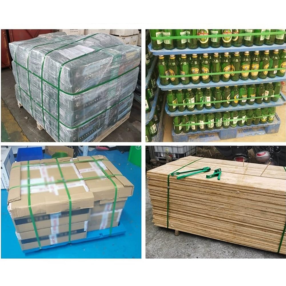 Kit for imballaggio e reggiatura in plastica-acciaio PET | Verde, 330/680 m, for tutti i tipi di imballaggi e reggette(680m)